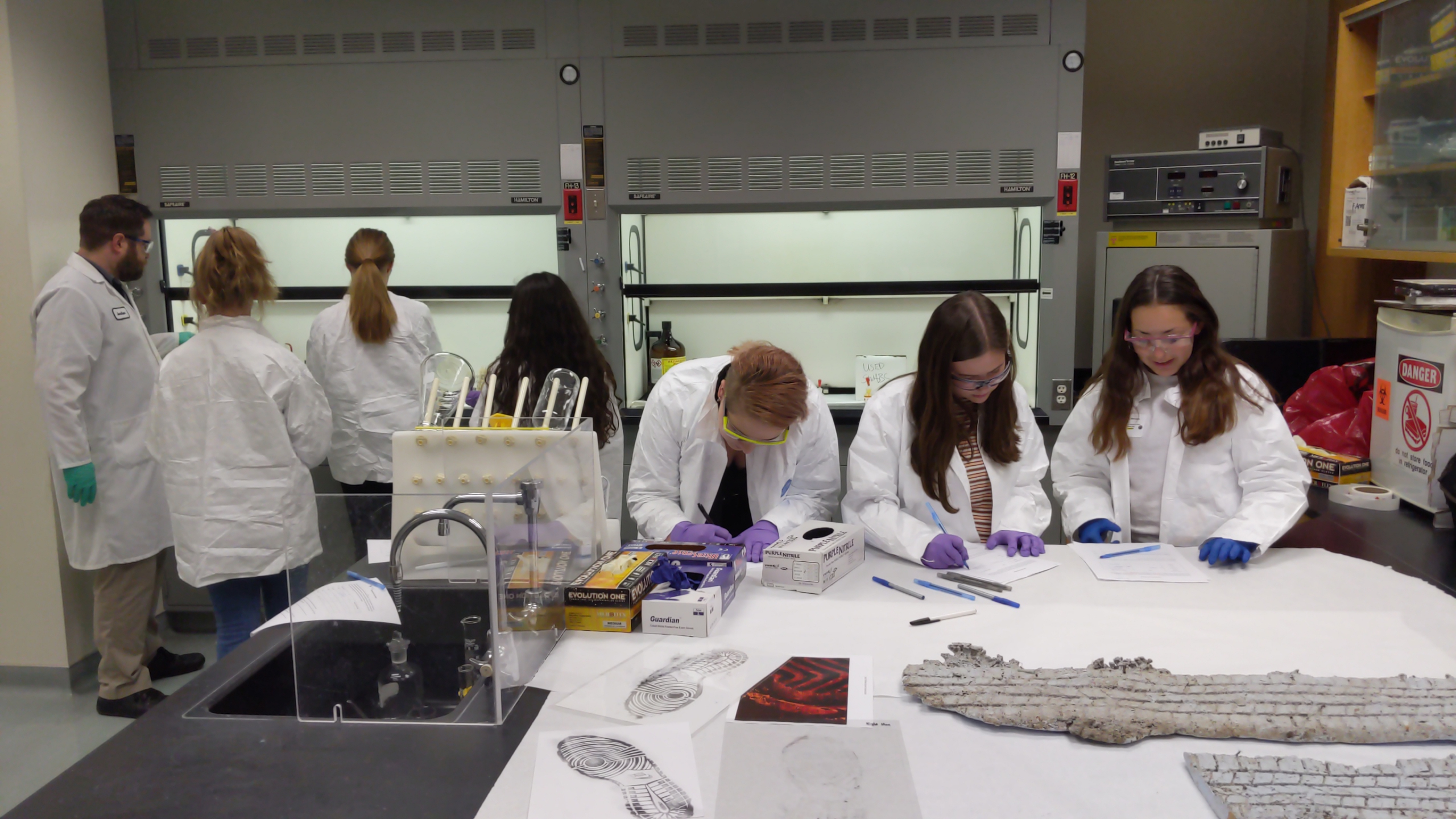 Students in the Crime Lab